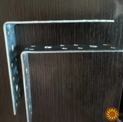 Куточок кріпильний цинк 100х100х35х2 з ребром жорсткості