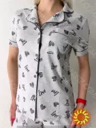 Жіночий сірий комплект піжами "Assorty" (16311) (арт. 1694)