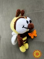 Бджілка Іграшка м'яка   в'язана весела   ручная работа handmade