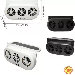 Автомобільний сонячний витяжний вентилятор з USB