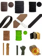 Різноманітна швейна резинка та стрічка гуртом