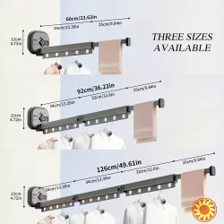 Телескопічна металева сушарка для одягу.
