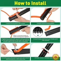 Потужний кущоріз з двостороннім лезом.