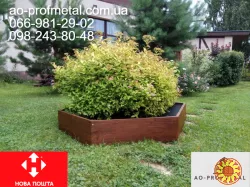 Клумбы металлические, разборные, оцинкованные. Высота 190 мм, ширина любая. Огромная цветовая гамма металла, под камень, дерево, мат, глянец вся табл