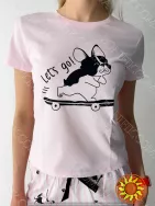 Жіноча піжама з футболкою і шортами "Roksana" (12276) (арт. 1759)