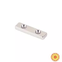 Магніт під потай 40x10x5mm-7/3.5mm х 2 отвори.