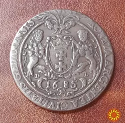 Талер 1685 року. Ян III Собеський, Гданськ. Копія.
