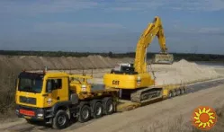 Трал негабарит, трал платформа, перевезення спецтехніки