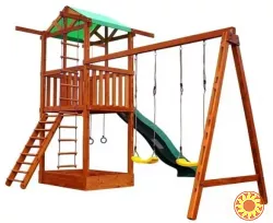 Детская площадка Babyland-2 с пластиковой горкой 3 м