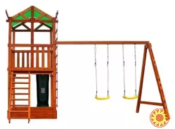 Детская площадка Babyland-2 с пластиковой горкой 3 м