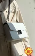 furla сумка черная маленькая кросс боди женская на цепочке Италия нат. гладкая кожа TS000026
