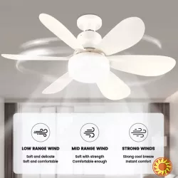 Розумний стельовий вентилятор 2 в 1 з пультом