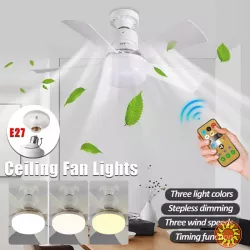 Розумний стельовий вентилятор 2 в 1 з пультом