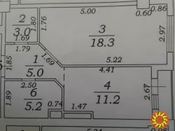 Продаж 1-кімнатної квартири 43 м2 Євроремонт