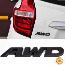 Наклейка на авто AWD Металлическая чёрная не ржавеет