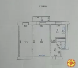 2-кімнатна квартира в гарному стані з АОГВ на пр.Шевченка