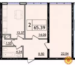 Продам 2-х кімнатну квартиру в новому зданому будинку на вулиці Сахарова/Висоцького.