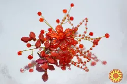 Handmade вишуканий декорований зажим для волосся 6 см