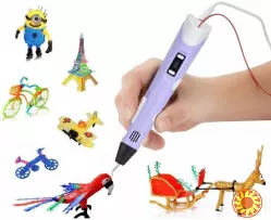 3D ручка c LCD дисплеем Pen 2 3Д принтер для рисования ФИОЛЕТОВАЯ