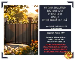 Паркани з профлиста, навіси, ворота відкатні та розпашні