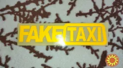 Наклейка на автомобиль FakeTaxi Жёлтая светоотражающая