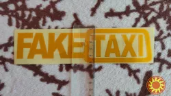 Наклейка на автомобиль FakeTaxi Жёлтая светоотражающая