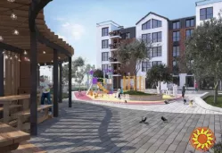 У продажу квартира в елітному комплексі, будинок з червоної цеглини.