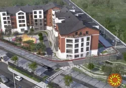 У продажу квартира в елітному комплексі, будинок з червоної цеглини.