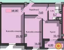 2-х кім. Варненська/Парк Горького. 68м². Газ. Розтермінування 0%