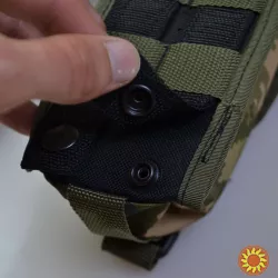 Якісний міцний підсумок на 2 магазини, виконаний з міцної тканини CORDURA піксель у два шари, кріплення MOLLE укріплене та якісне.  Переваги підсумку