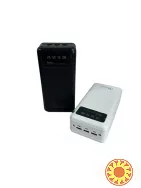 Повербанк power bank Viaking Реальные 20000 mAh  3 USB с фонариком Бiлый