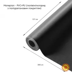 Самоклеюча екошкіра у рулоні 1.37*3m*0.5mm BLACK (D) SW-00001413