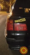 Наклейка на авто FakeTaxi Белая, Желтая светоотражающая Тюнинг авто