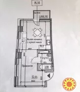 Пропонується до продажу однокімнатна квартира