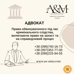 Права обвинуваченого під час кримінального слідства, включаючи право на захист та на справедливий процес