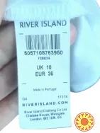 Белая хлопковая футболка River Island р. 8/10