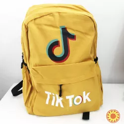 Рюкзак  Тік ток TikTok. Колір Чорний та Жовтий Розмiр 25х35см