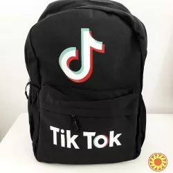 Рюкзак  Тік ток TikTok. Колір Чорний та Жовтий Розмiр 25х35см