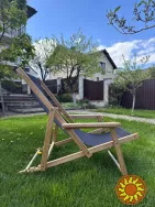 Шезлонг/дерев'яне крісло, для саду, дачі, пляжу або кафе.