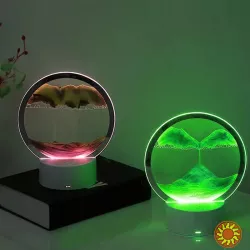 Настільна LED лампа нічник Пісочний годинник 3D