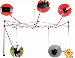 Намети садові торгові для вуличних заходів 3х6м PRO /33х33мм/1мм/42кг