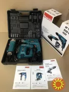 Комплект makita 3 в 1 дриль, лобзик, болгарка