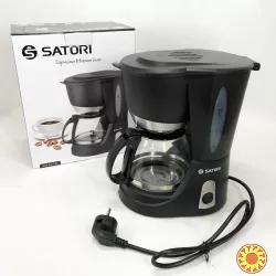 Кавоварка крапельна Satori SCM-600-PBL 650 Вт, Маленька кавомашина для дому, Маленька кавомашина