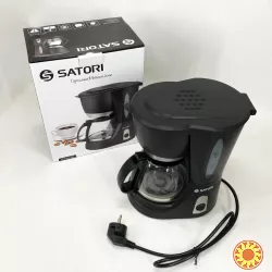 Кавоварка крапельна Satori SCM-600-PBL 650 Вт, Маленька кавомашина для дому, Маленька кавомашина