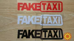 Наклейка на авто FakeTaxi Красная, Черная, Белая