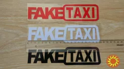 Наклейка на авто FakeTaxi Красная, Черная, Белая