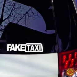 Наклейка на авто FakeTaxi Белая