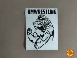 Наклейка на авто-мото Лев rmwrestling Чёрная