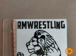 Наклейка на авто-мото Лев rmwrestling Чёрная