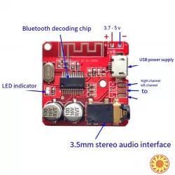 Аудио Bluetooth 5.0 XY-BT-Mini 3.7-5V